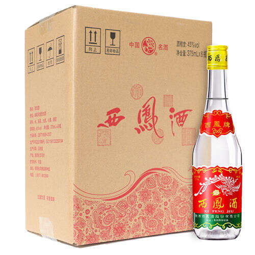 45度西凤酒西凤375七两半375ml6瓶整箱价钱要多少